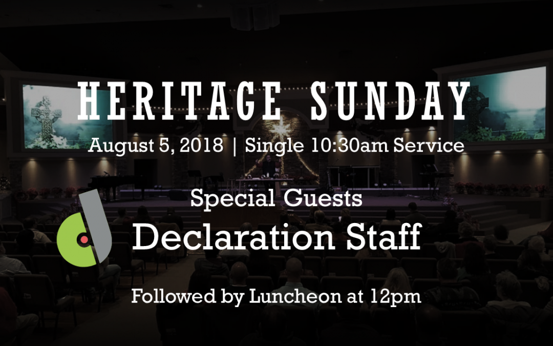 Heritage Sunday (8/5/2018)